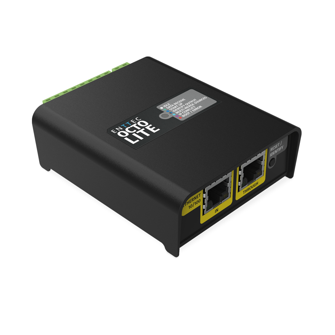 ENTTEC OCTO LITE 以太网端口斜视图