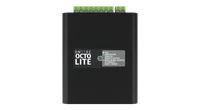 ENTTEC OCTO LITE LED 像素控制器顶视图，显示状态指示灯标签