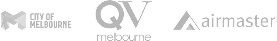 墨尔本市政府、QV Melbourne 与 Airmaster 的标志